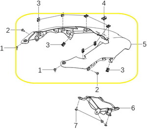 JAWA 500X Ön Çamurluk Burun kırmızı çıkma