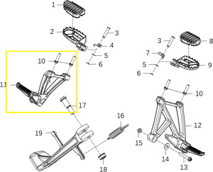 KOVE 800X Arka Basamak Komple sol