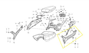 QJ SRT800X Sele Altı Kapağı sol