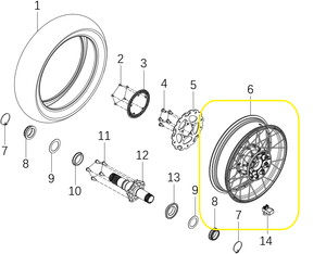 JAWA 500F/KOVE 510F Arka Jant Telli