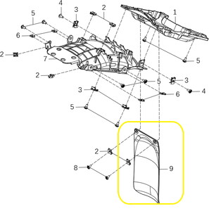 KOVE 800X Arka Amortisör Koruma Plastiği