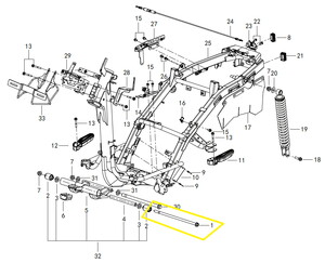 QJ VPS125/LTM125 Ön Salıncak  Mili