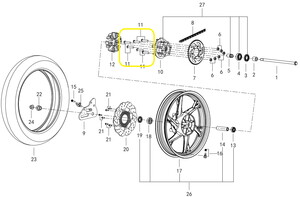 BENELLİ 502-C Arka Zincir Dişlisi Göbeği Saplaması