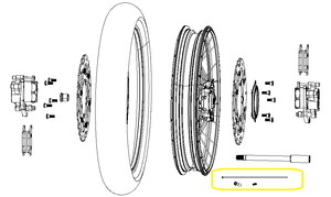 JAWA 500X Ön Jant Teli 21.5cm