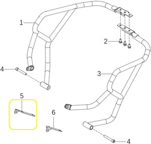 KOVE 510X/JAWA 500X Motor Koruma Demiri Braketi sol