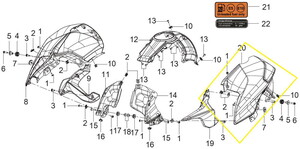 QJ TRX12 Benzin Deposu Grenajı siyah/sol
