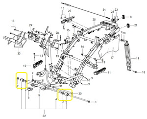  QJ VPS125 Motor Askı Burcu Büyük