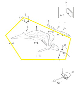 BAROSSA GV650 Arka Çamurluk