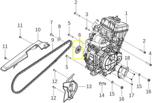 KOVE 800X Ön Zincir Dişlisi