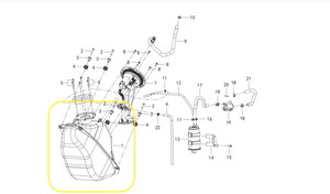 Qj FORTRESS350 Benzin Deposu