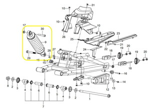  QJ SRK 125 R ARKA AMORTİSÖR