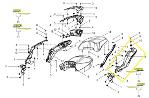 QJ SRT550X Arka Grenajı mavi/gri  sol