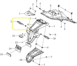 KOVE 510X/JAWA 500X Sinyal Ön/Arka Sağ