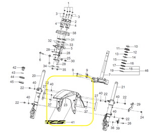 QJ FORTRESS350 Ön Çamurluk siyah