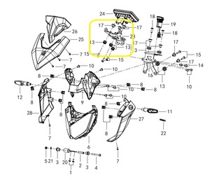 QJ SRK125R Kilometre Saati Alt Bağlantı Plastiği