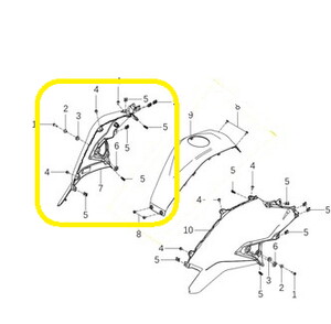 JAWA 500X Benzin Deposu Grenajı sol