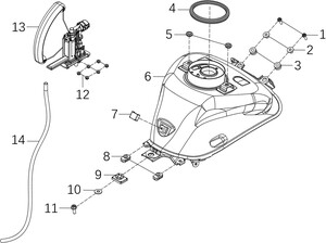 KOVE 125R/250R benzin Deposu