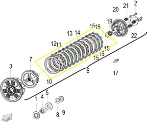  QJ SRK 125 S/ 125 R DEBRİYAJ BALATASI 5,li SET S50