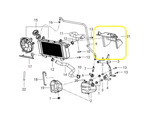 QJ SRK125S Radyatör Fanı Muhafazası