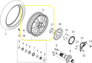 KOVE 125R Arka Jant
