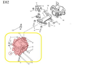 QJ VPS125 Silindir Üst Kapağı