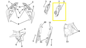 JAWA 500X Arka Kuyruk Dekoru Sol