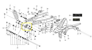 QJ SRK125S Arka Amortisör Bağlantı Mafsalı