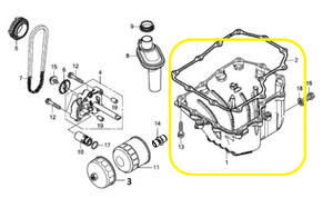 JAWA 500X Yağ Filtresi Karteri