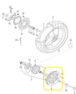 BAROSSA GV650 Arka Tekerlek Kayış Kasnağı