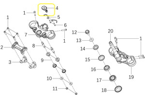 KOVE 510X/JAWA 500X Kontak Üst Muhafaza Plastiği