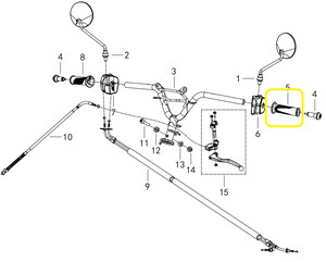 QJ LTM125/VPS125 Direksiyon Elciği sol