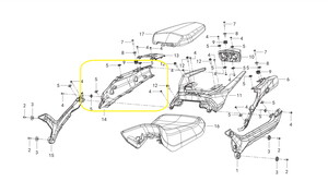 QJ SRT800X Arka Kuyruk Dekoru sağ
