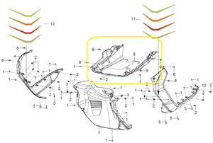 QJ ATR125 Alt Muhafaza Plastik