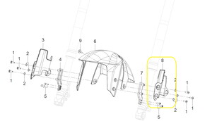QJ SRK125R Ön Çamurluk Eki sağ