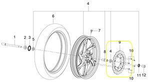 QJ TRX12/SRK125S Ön Fren Diski