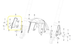 QJ SRK125R Ön Çamurluk Eki sol