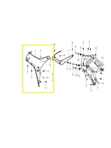 QJ SRK125R Yan Grenaj siyah/kırmızı  sol