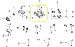 BAROSSA ADV125 Akü Kutusu