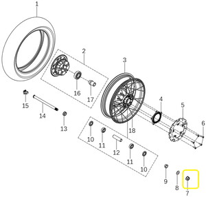 BAROSSA JEDI750 Arka Tekerlek Somunu