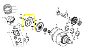 JAWA 500X/500F Krank Dişlisi