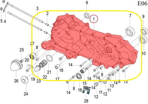 QJ VPS125 Blok/Karter sol