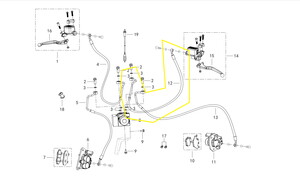 QJ VPS125/LTM125 Fren Hortumu Alt A