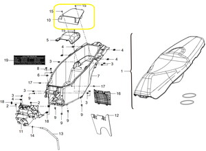 BAROSSA ADV125 Akü Kapağı