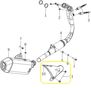 KOVE 510X/JAWA 500X Egzoz Ara Kapağı