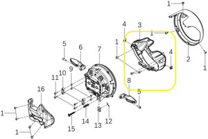 KOVE 510F/JAWA 500F Ön Far Tası Plastiği