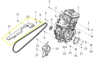  QJ SRK 125 R ZİNCİR MUHAFAZA