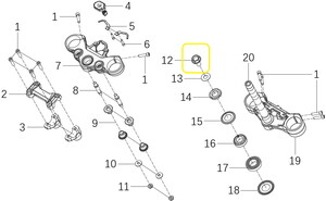 KOVE 510X Furç Alt Mesnedi Civatası