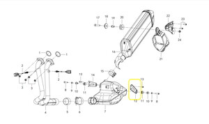 QJ SRT800X Egzoz Kazanı Bağlantı Braketi sol