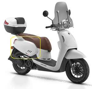  QJ VPS125 Arka Yan Kapağı beyaz sağ