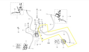 QJ VPS125/LTM125 Fren Hortumu Üst A